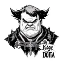 Pudge Dota 2 tattoo design idea