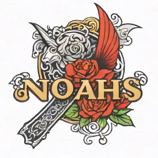 Noah's name tattoo design idea