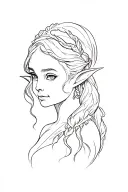plus size elf tattoo design idea