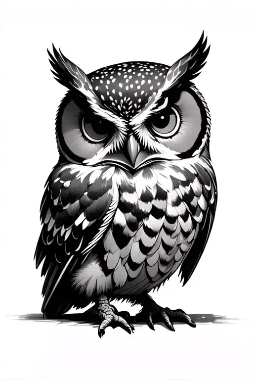 Owl Mini tattoo design idea