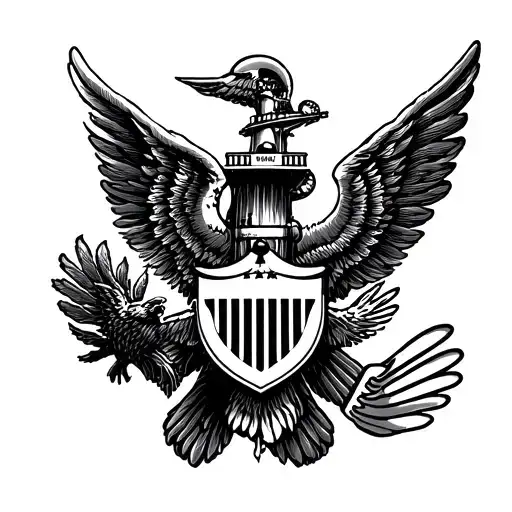 Central Intelligence Agency combined US Navy ship tattoo design idea