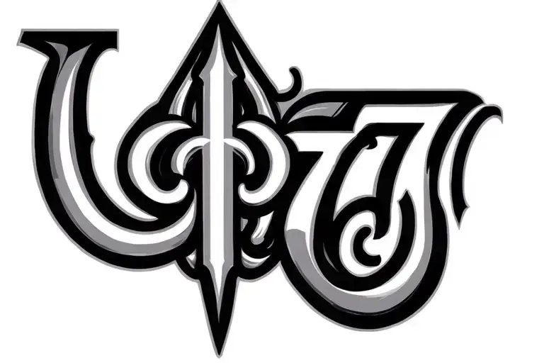blessed mas 777 symbol within tattoo design idea