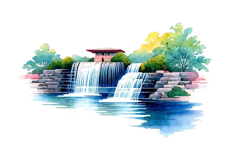Frank Lloyd Wright "Falling Water" tattoo design idea