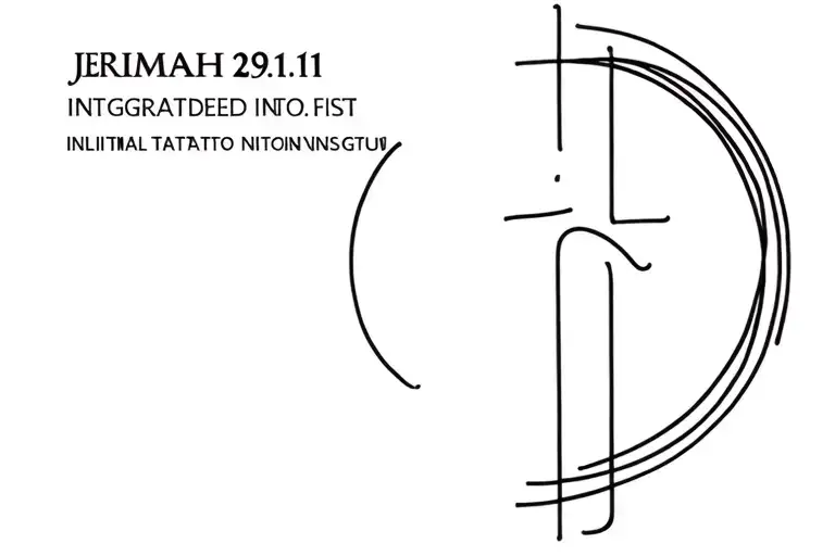 jerimiah 29:11 integrated into the design tattoo design idea
