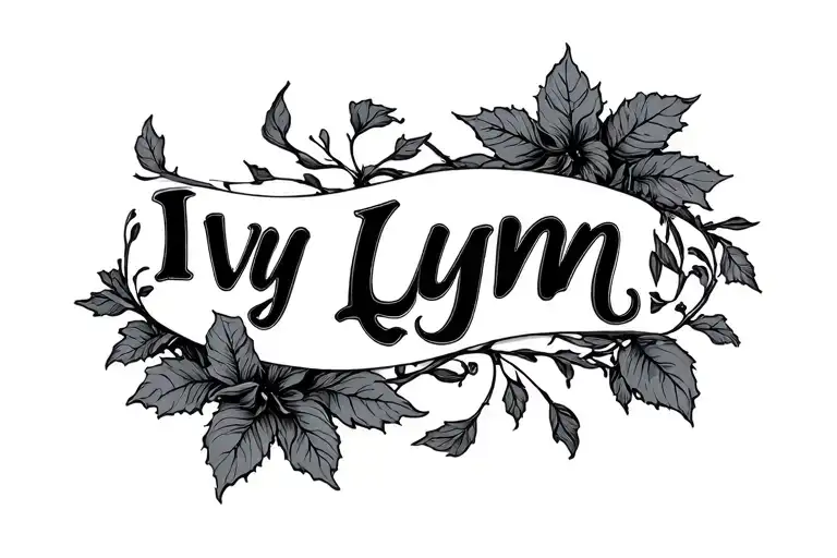 text " Ivy Lynn" tattoo design idea