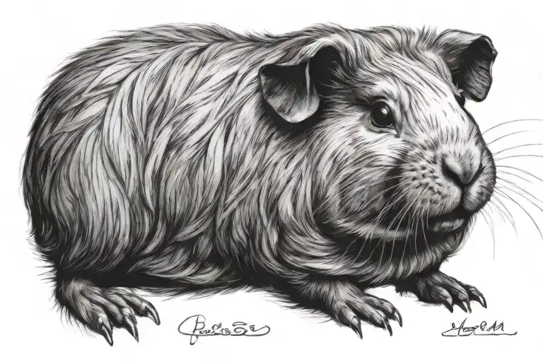 Guinea pig tattoo design idea