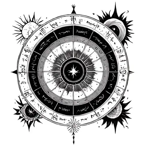 Natal Chart tattoo design idea