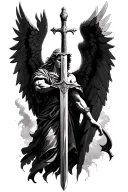 Would like to based it on the sword of Saint Michael’s archangel as my guide and something that can reflect self trust tattoo design idea