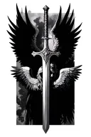 Would like to based it on the sword of Saint Michael’s archangel as my guide and something that can reflect self trust tattoo design idea