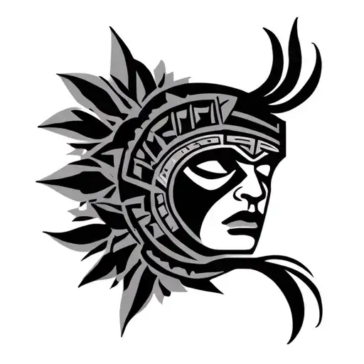 Aztec tribal tattoo tattoo design idea