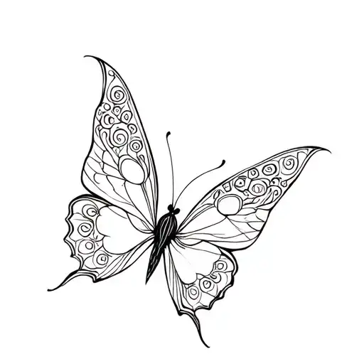 peacock butterfly tattoo design idea