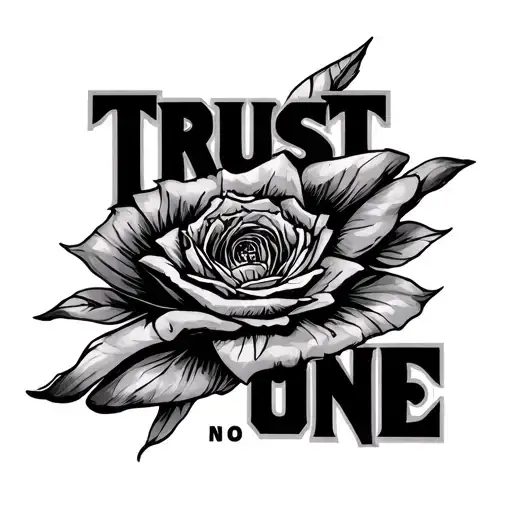 trust no one tattoo design idea