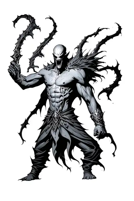 league of legends man scary tattoo design idea