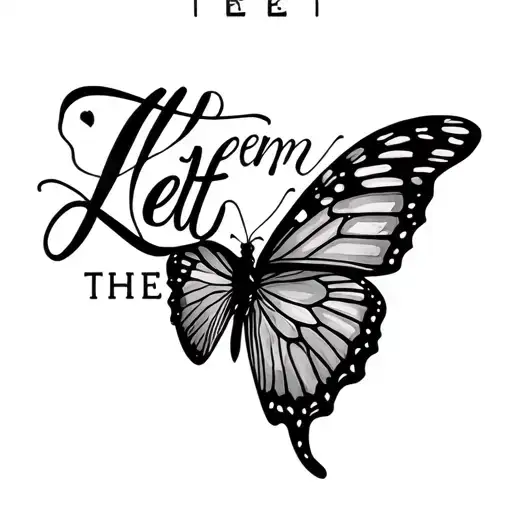 "Let them" "Let them" butterflies  tattoo design idea
