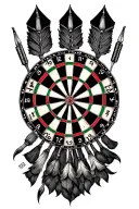 Darts tattoo design idea
