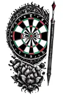 Darts tattoo design idea