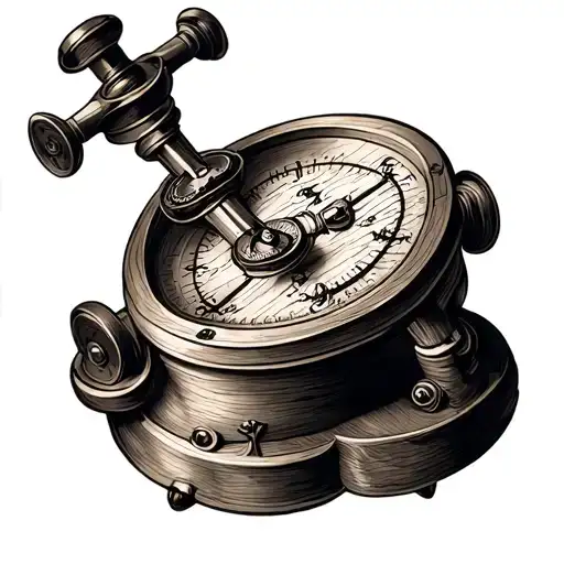 sextant tattoo design idea