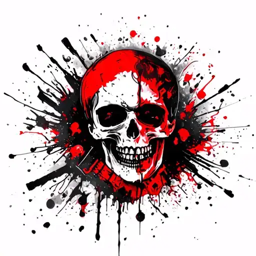 money and death gangster chest piece tattoo design idea