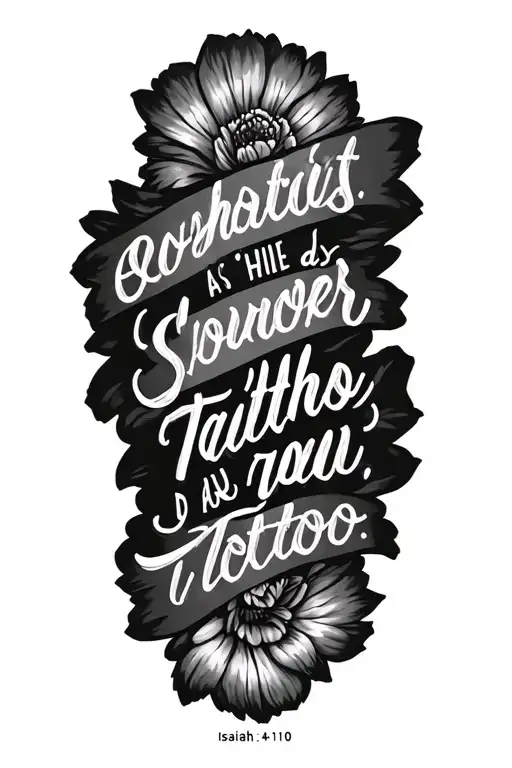 Bible verse Isaiah 41:10 tattoo design idea