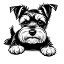 Schnauzer miniature mini tattoo design idea