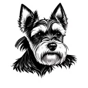 Schnauzer miniature mini tattoo design idea