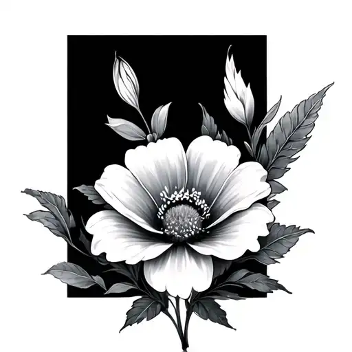Cosmo Flower tattoo design idea
