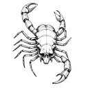 scorpion with mechanical tools forming a skull tattoo design idea