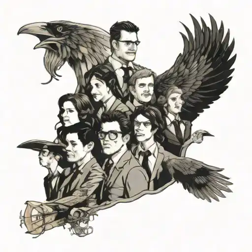 tattoo using the series how I met your mother and friends tattoo design idea