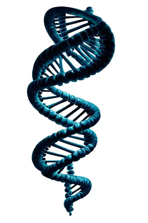 double helix dna strand tattoo design idea