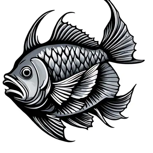Christian Fish Symbol tattoo design idea