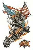 sprint car tattoo design idea
