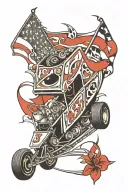 sprint car tattoo design idea