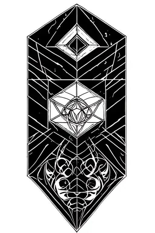 metatron cube tattoo inspired attracting energy tattoo design idea