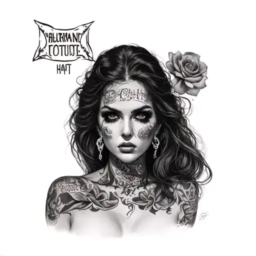 Prostitute tattoo design idea