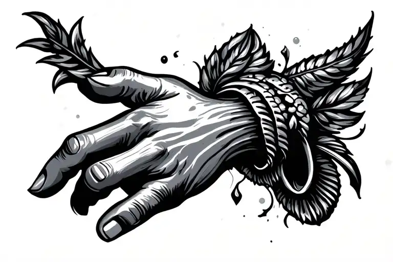 Simple wrist Chichimeca tattoo design idea