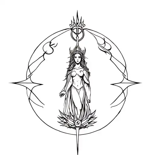 Hecate goddess of magic tattoo design idea