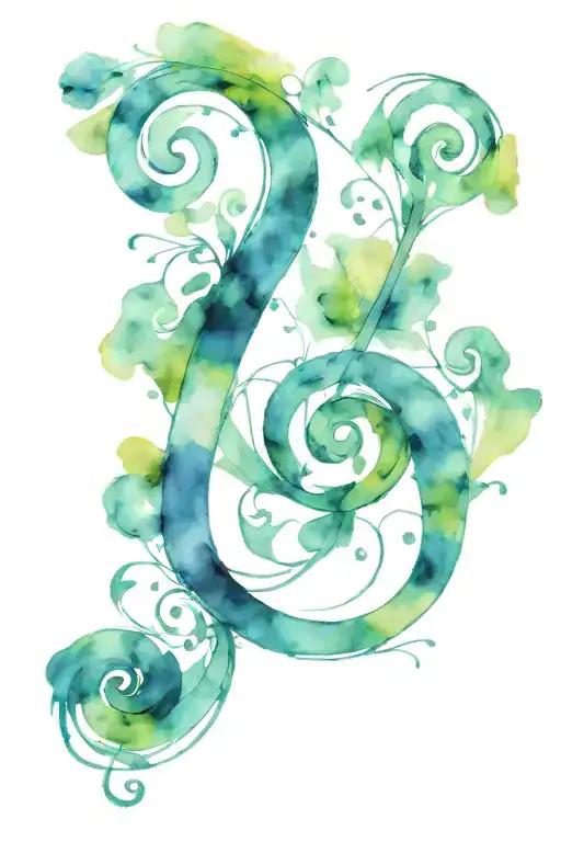 bass clef tattoo design idea