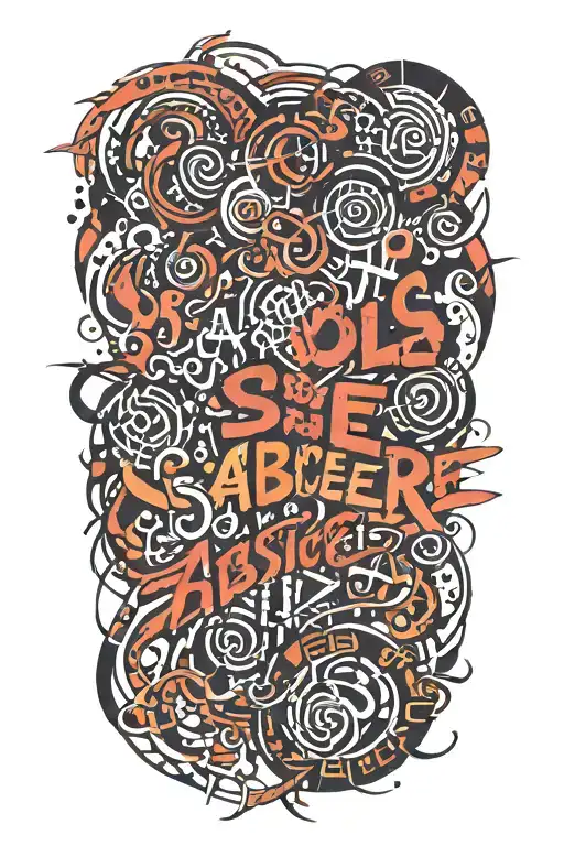 Hastas abicere text  tattoo design idea