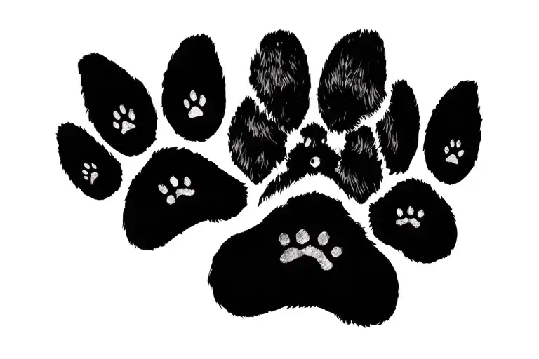 pet memorial tattoo, 3 pawprint 2 are dogs and 1 is a cat, tattoo to be located on collarbone tattoo design idea