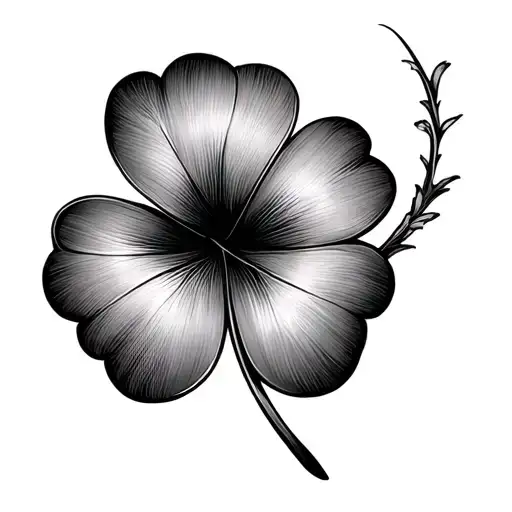 5 Leaf Clover tattoo design idea