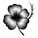 5 Leaf Clover tattoo design idea