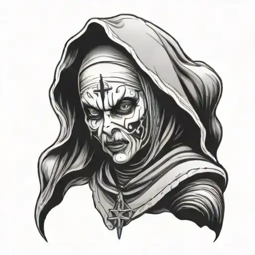 Evil Nun tattoo design idea