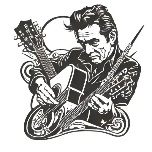 Johnny cash tattoo design idea