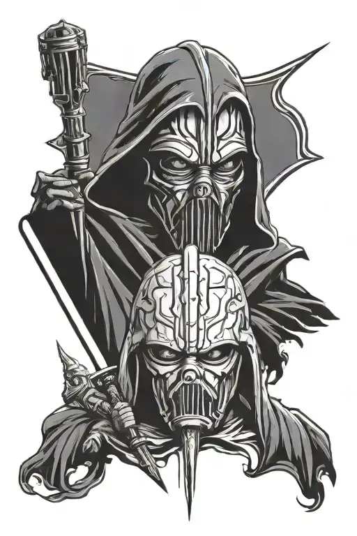 Star Wars sith villains tattoo design idea