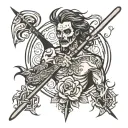 hurley stick figure tattoo design idea