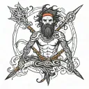 hurley stick figure tattoo design idea