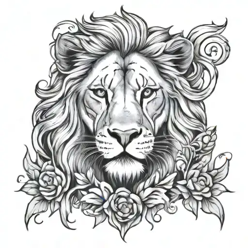 daniel in the lions den girly tattoo design idea