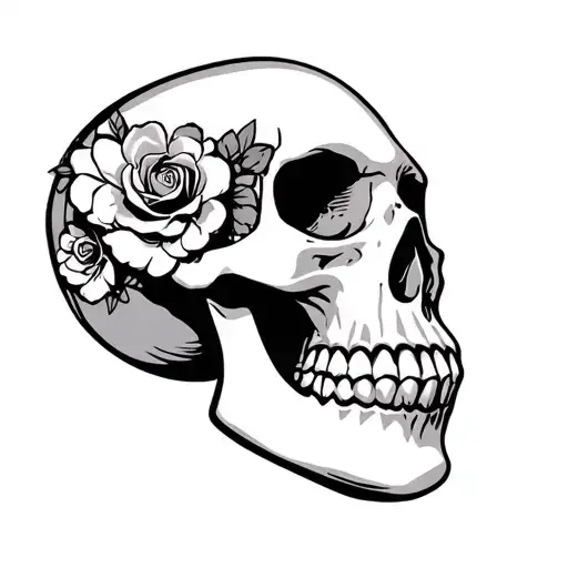 Girly Skull tattoo design idea