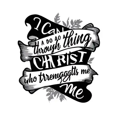 I can do all thing through Christ who strengthens me' tattoo design idea