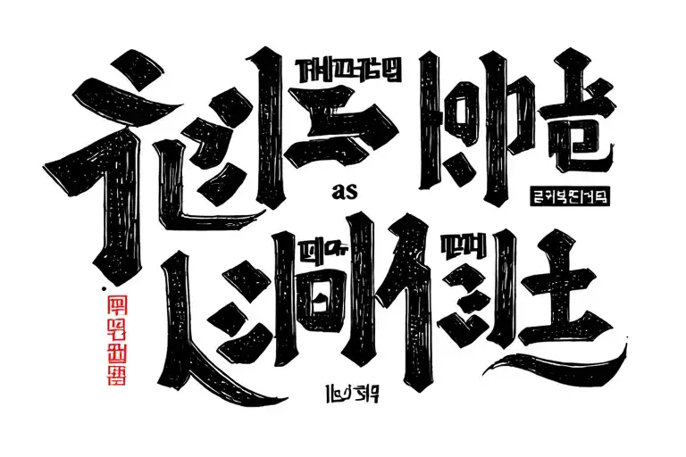 "There is hope as long as living" Korean language written tattoo design idea